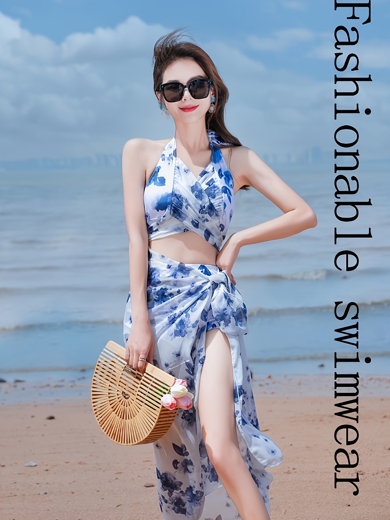 3pcs   and   womens beach vacation   swimsuit with a european and   end feel details 0