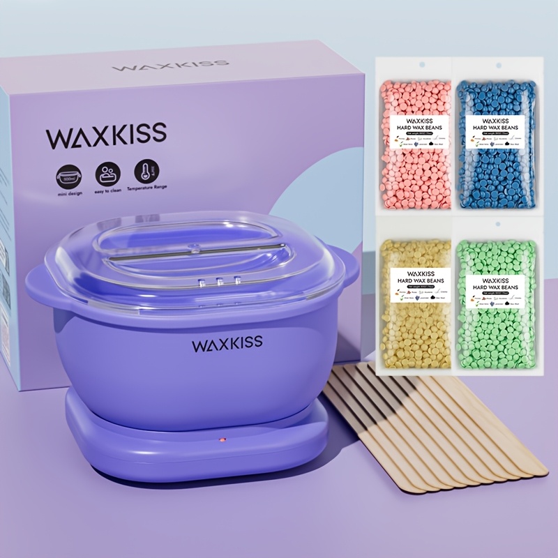 Waxkiss New Folding Wax Heater - Portable Hair Removal Waxing Kit, Fast Melting, For Hard Wax Blocks And Wax Beads, Wax Pot, Suitable For Home Use, Unisex.