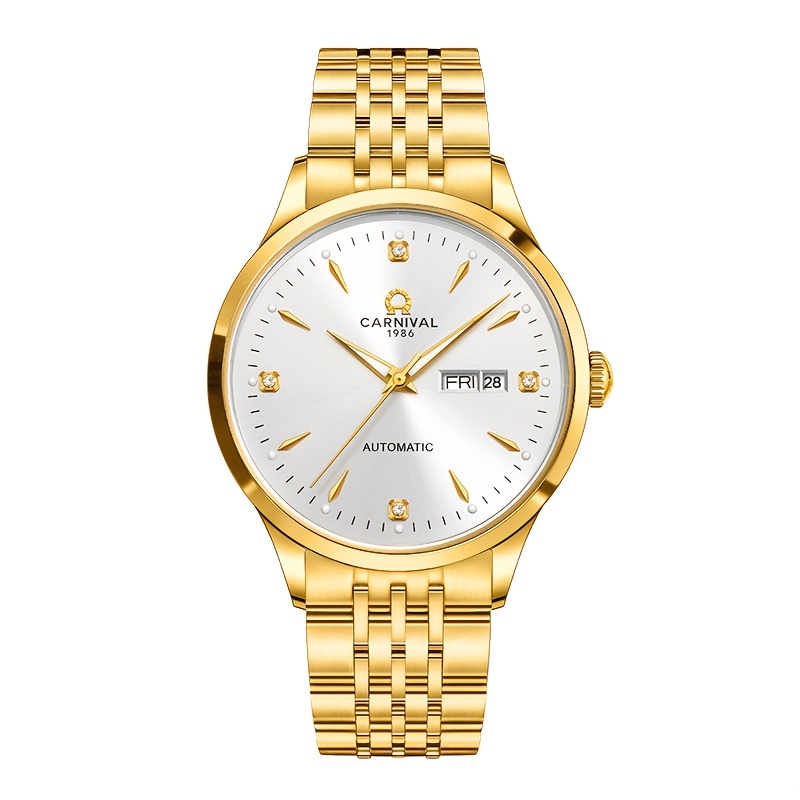 [] ' Thin Automatic Mechanical Watch With Synthetic Sapphire, Waterproof Perfect Festival Gift