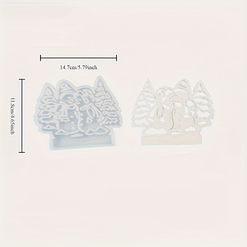 Image of Embrace Snowman Christmas Tree Candle Holder Silicone Mold For Home Decoration Ornaments
