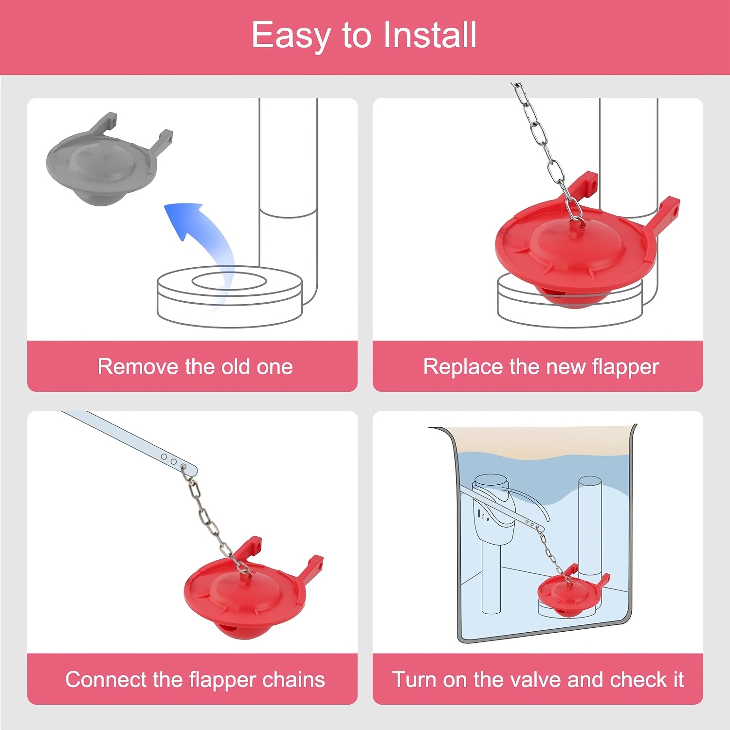 TOTO Toilet Flapper Replacement - Compatible With THU253S & THU277S Fill Valves