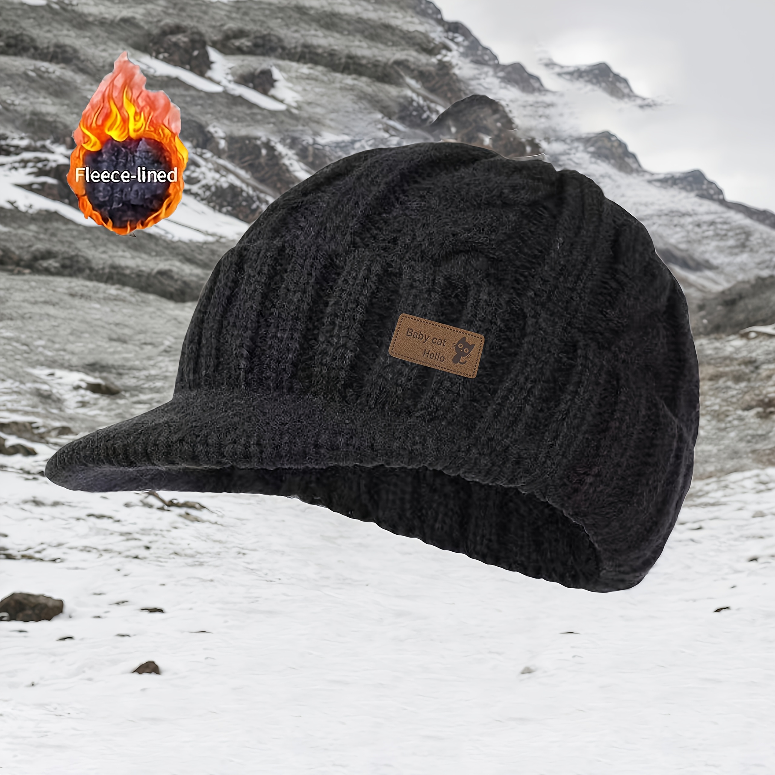 TEMU Cappello a d'anatra invernale da , nuovo -inverno 2025, cappello in velluto, cappello caldo da per il freddo