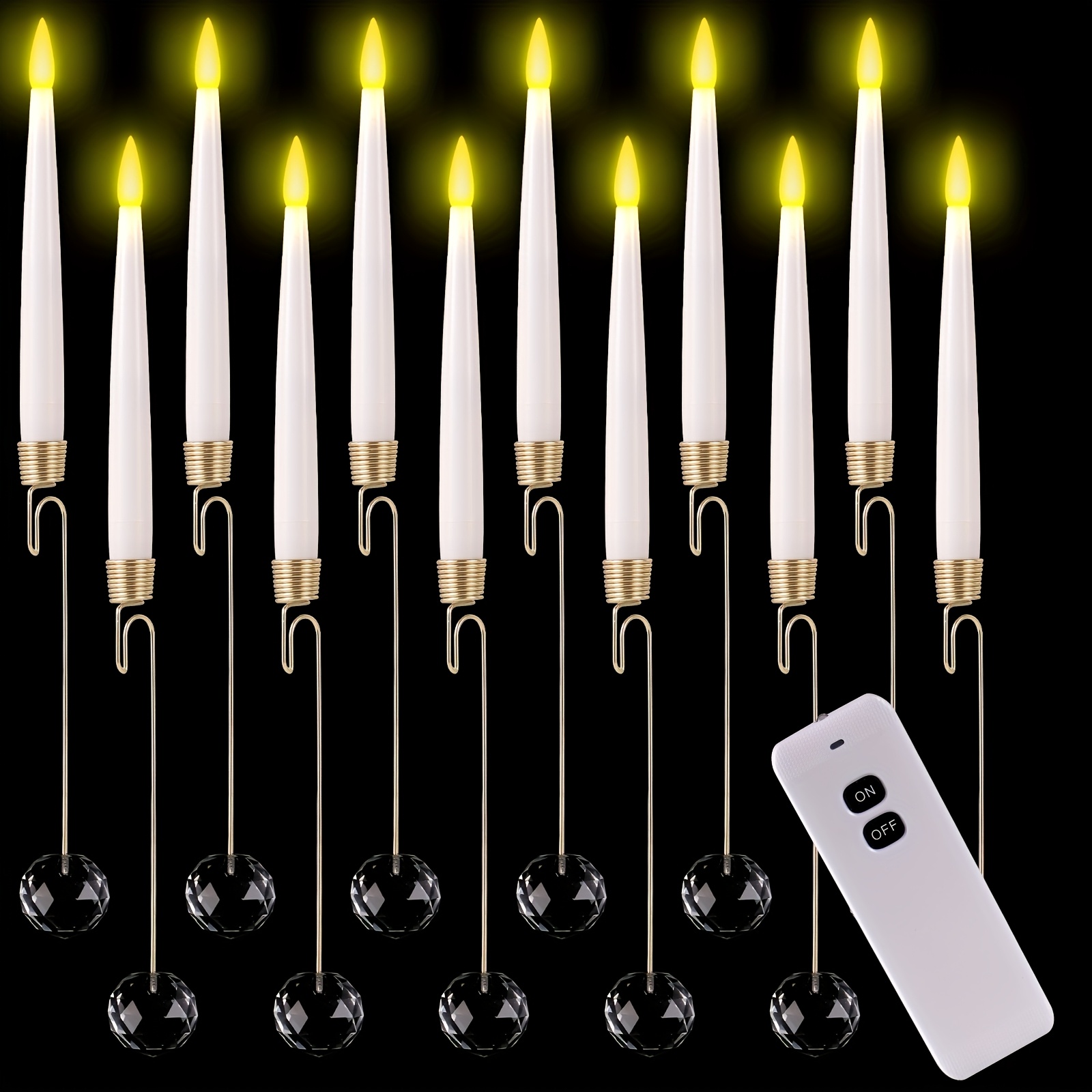 Candele LED Ricaricabili Con Telecomando - 6 Pezzi, Effetto Fiamma, Timer, Ideale Per Casa E Feste