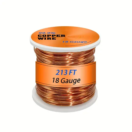18 gauge 99 9 pure copper wire 18 awg soft copper wire 213ft 65m 1 pound spool