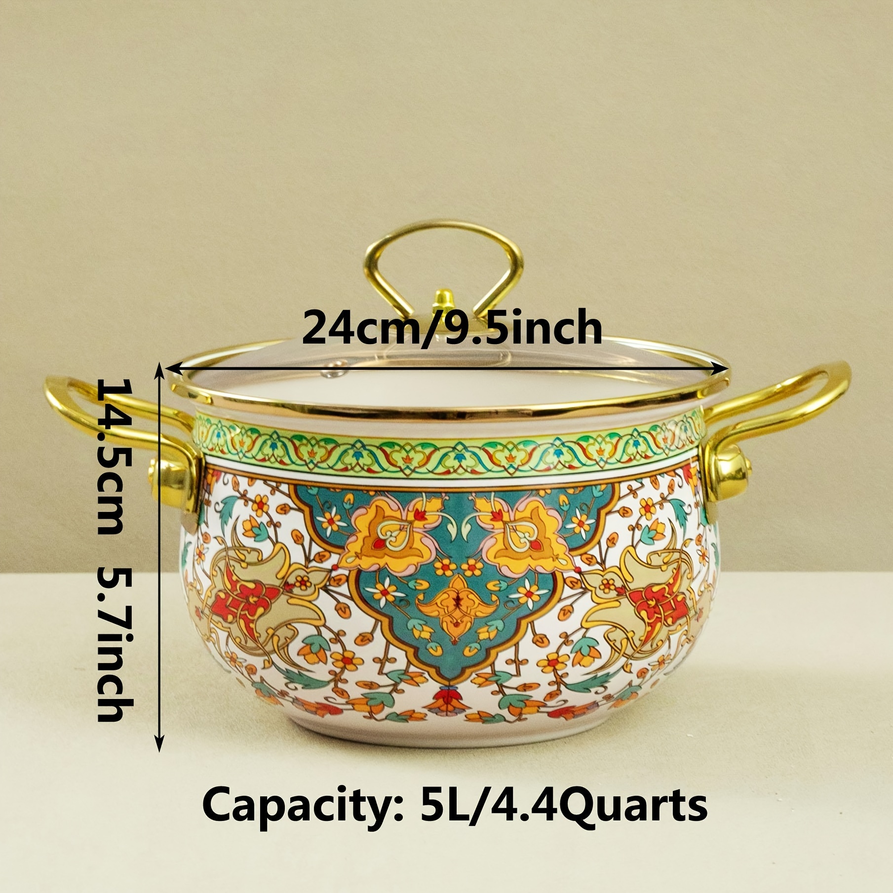 Versatile Vintage Enamel Soup & Stew Pot - Thick, Durable Cookware For Induction And Gas Stoves