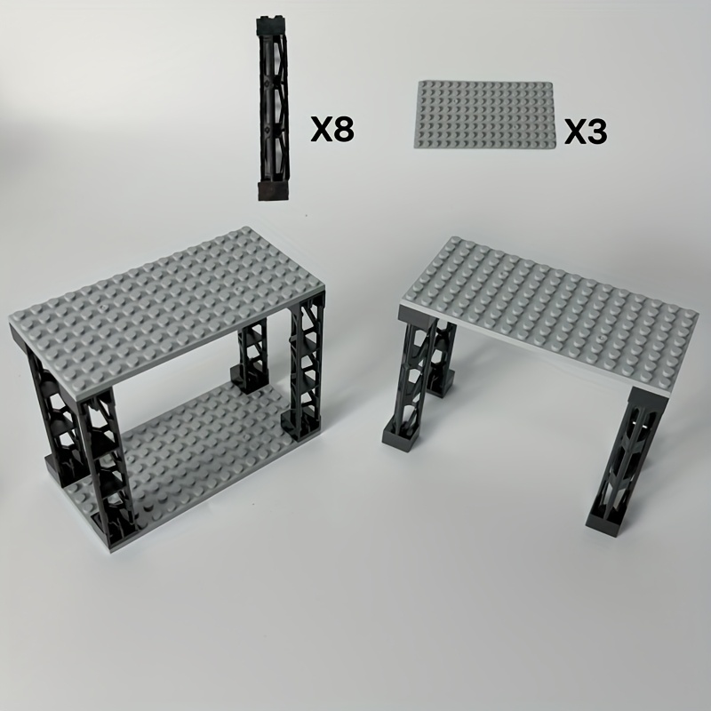 3 Tier Desktop Organizer with Building Blocks Storage Solution