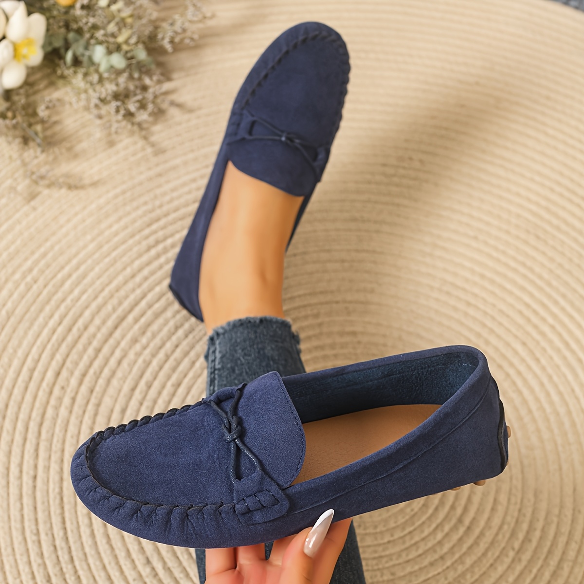 TEMU Lace-up Loafers, Fashionable Artistic ' Loafers