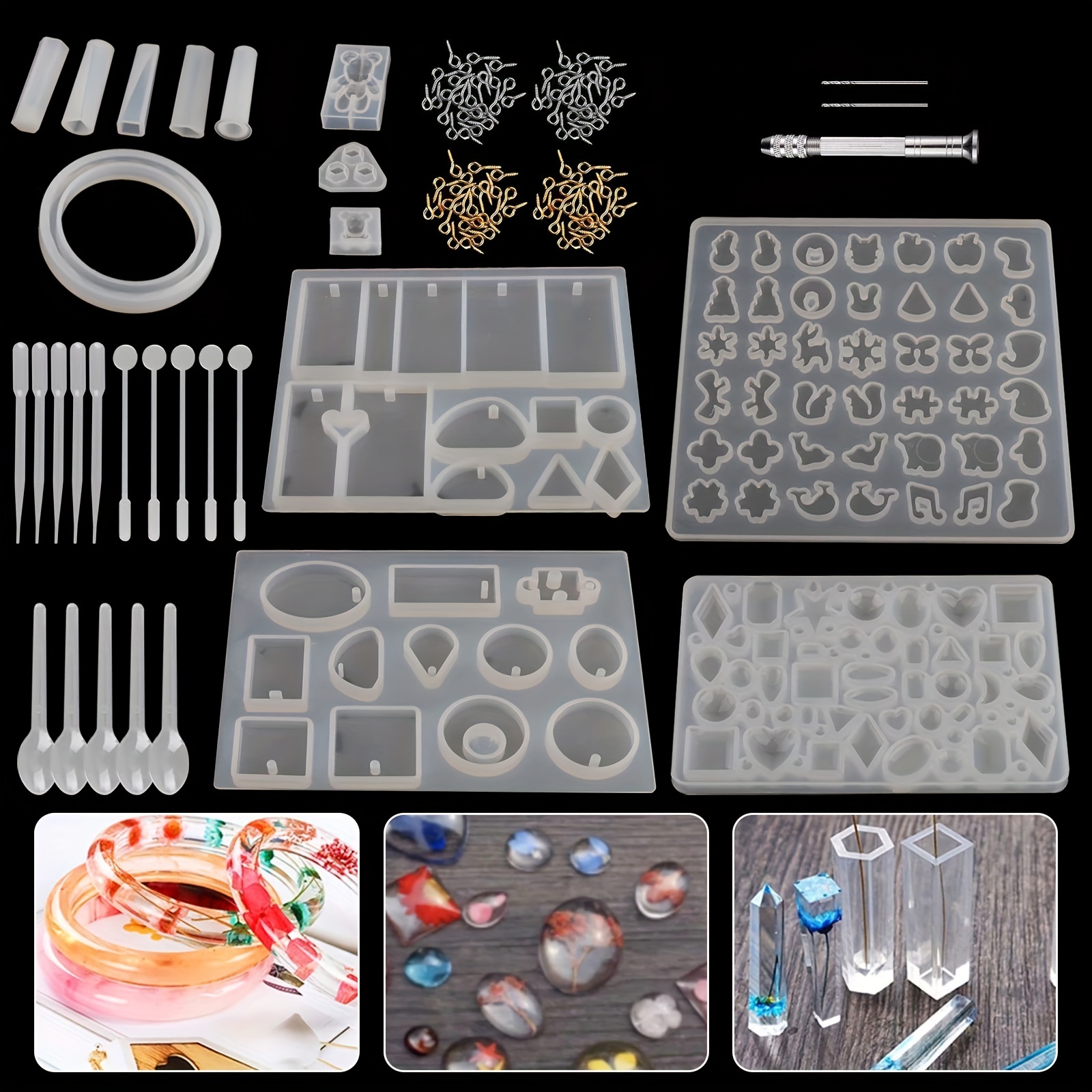 

A Set, Pendant Molds Kit, Epoxy Casting Molds Set For Necklace, Crafts