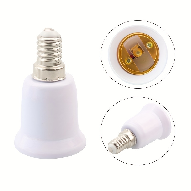 

E14 To E27 Light Bulb Adapter, 2/3pcs Standard Bulb Screw Socket Lamp Base Converter, Hard-wired Room Electrical Lighting Accessory, Operating Voltage 85v-265v, No Battery Required
