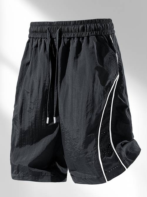 pantalones cortos de rápido para hombre yunzhonglou obm de tela de fibra de seda en : / / /, pantalones deportivos transpirables de malla lateral la , pantalones cortos deportivos con panel de malla lateral , pantalones casuales de