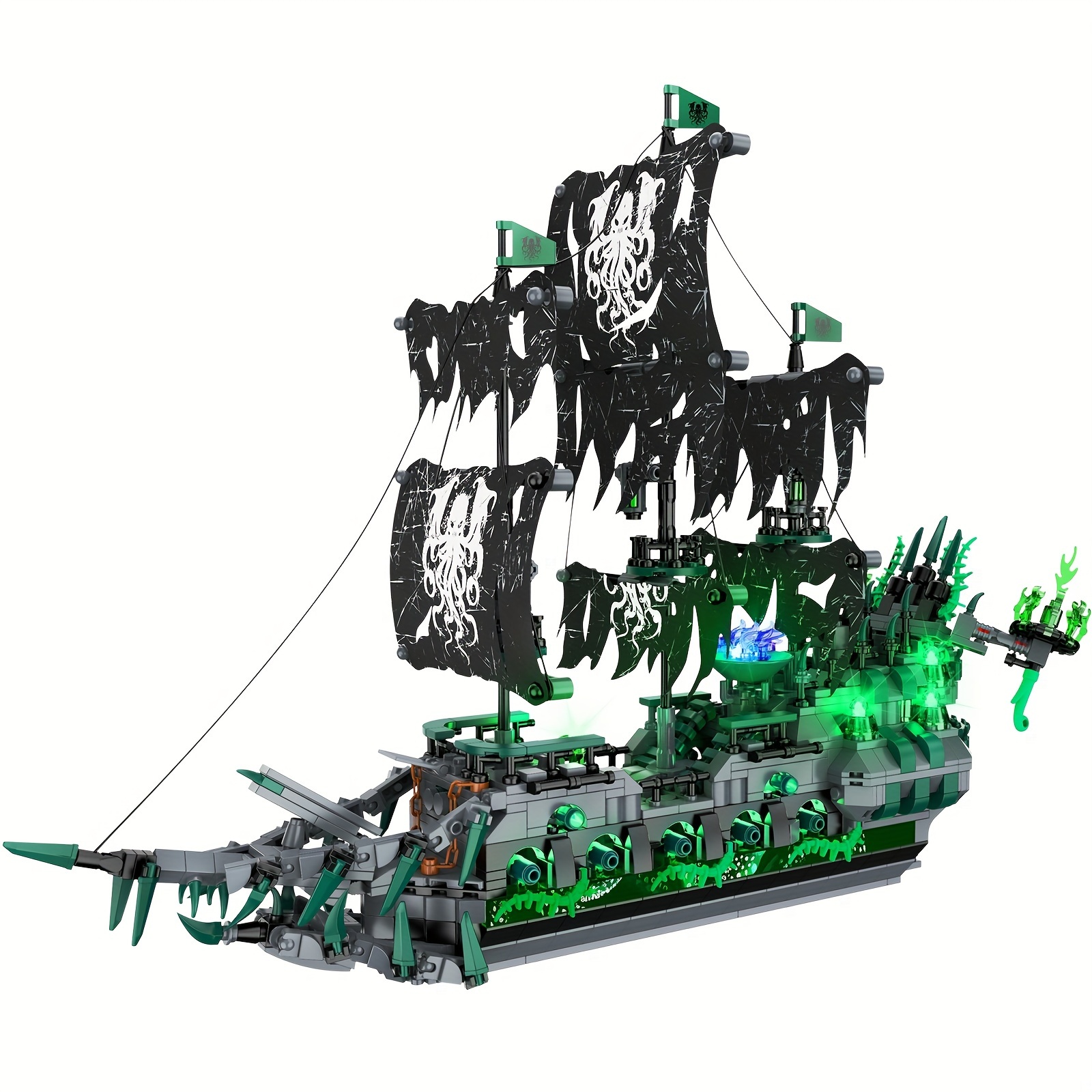 

Pirate Ship Toys With Lights, Ship Flying Model Ship Boat 40001, Toy Building Sets For Adults, Decor Christmas Birthday Gifts