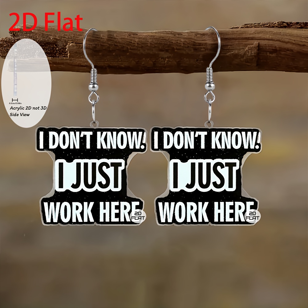 TEMU 2d Flat - Flat 2d Design, I'm , Functions. Dangle Earrings, Trendy Additions, Gifts For Celebrations, Festive Presents For