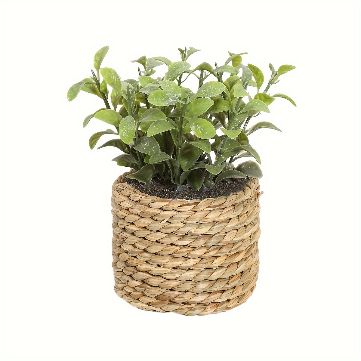 1pc Planta Artificial Hierba Verde Material Pe, Adornos Escritorio  Simulación Tejida Ratán En Maceta Pequeña, Decoraciones Temporada  Graduación Bodas Fiesta, Decoraciones Hogar - Hogar Cocina - Temu