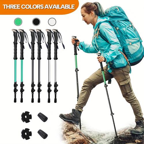 item picture 2 durable telescopic multi purpose aluminum trekking poles ultra lightweight aluminum alloy hiking sticks for men and women