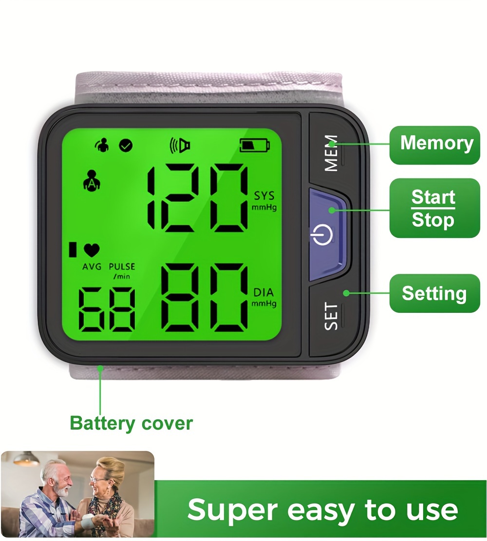     wrist   with voice large tricolor display digital automatic cuff carrying case included batteries not included Product details 2