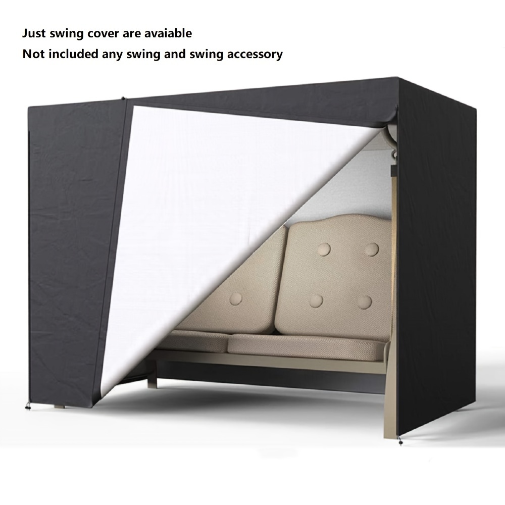 Image of Patio Hanging Chair Cover, Outdoor Sun And Dust-proof Swing Protective Cover, Material: 190t Polyester With Silvery-coated Backing