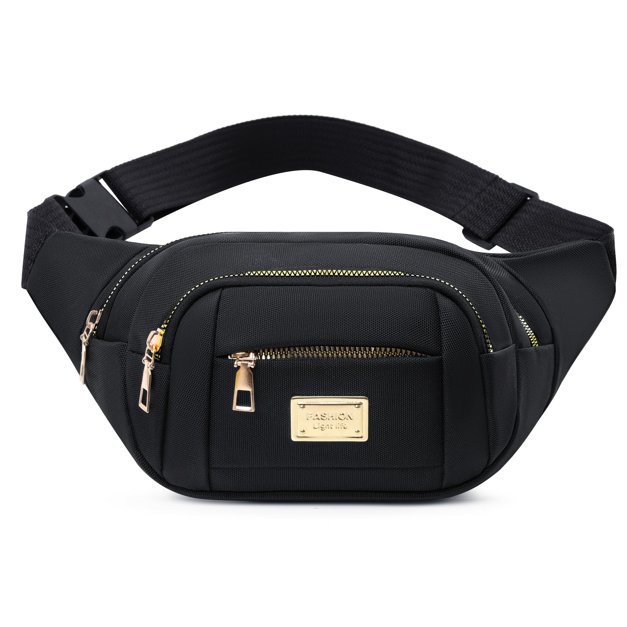 TEMU Fashion Casual Sports Belt Bag, Multi-compartment Chest Bag, Travel Bag