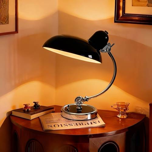 Black Banker Table Lamp, Vintage Style, Christmas Home Ambiance Light, Holiday Gift, New Home Atmosphere Lamp, Versatile Design for Bedroom, Living Room, Bedside, Study, Hotel, and Guesthouse, All-Season Use, Christmas Gift
