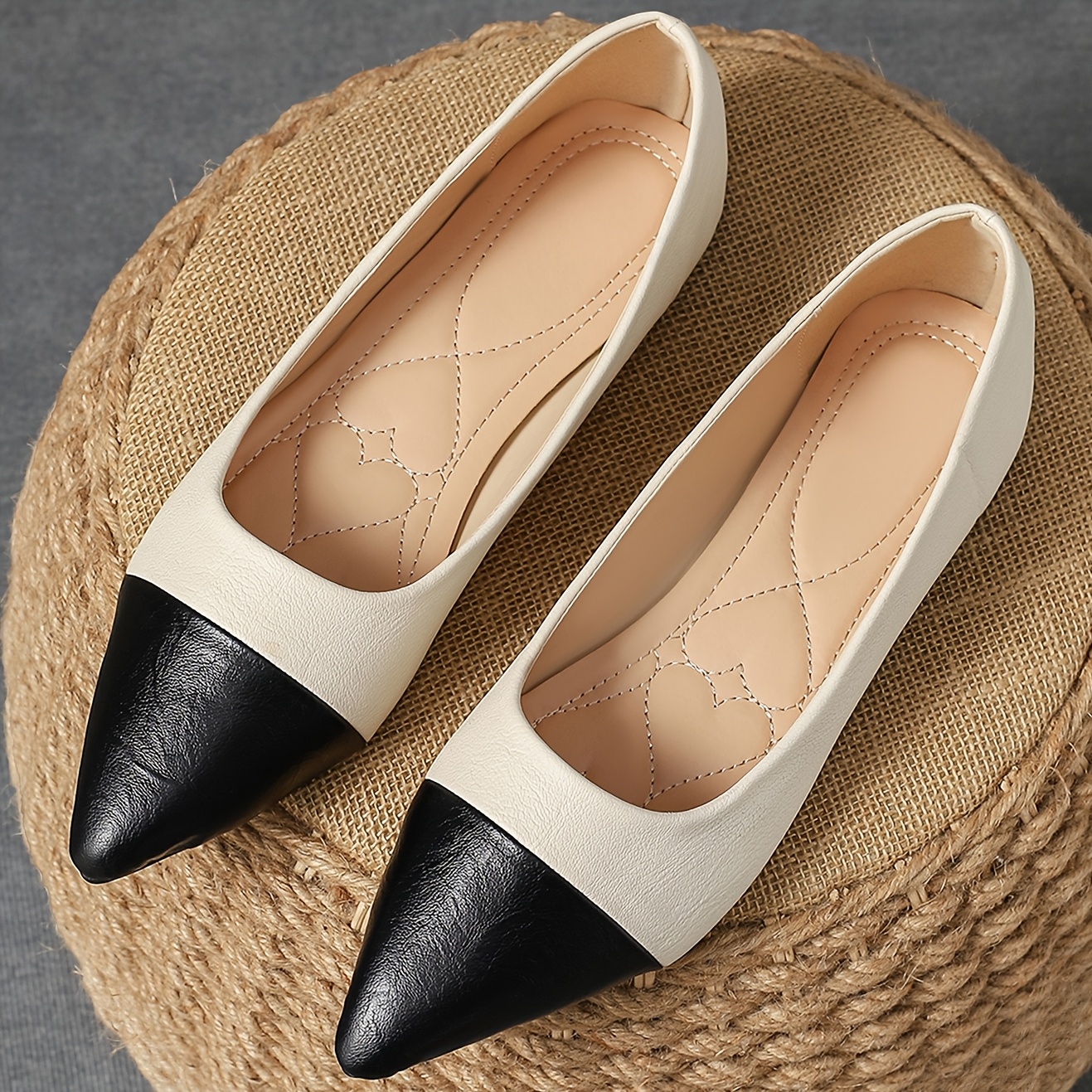 TEMU Women's Pointed-toe Fashionable Shallow Mouth Flat Shoes For Daily Outdoor , High-end Feel For Commuting, Office Work, Comfortable For , Women