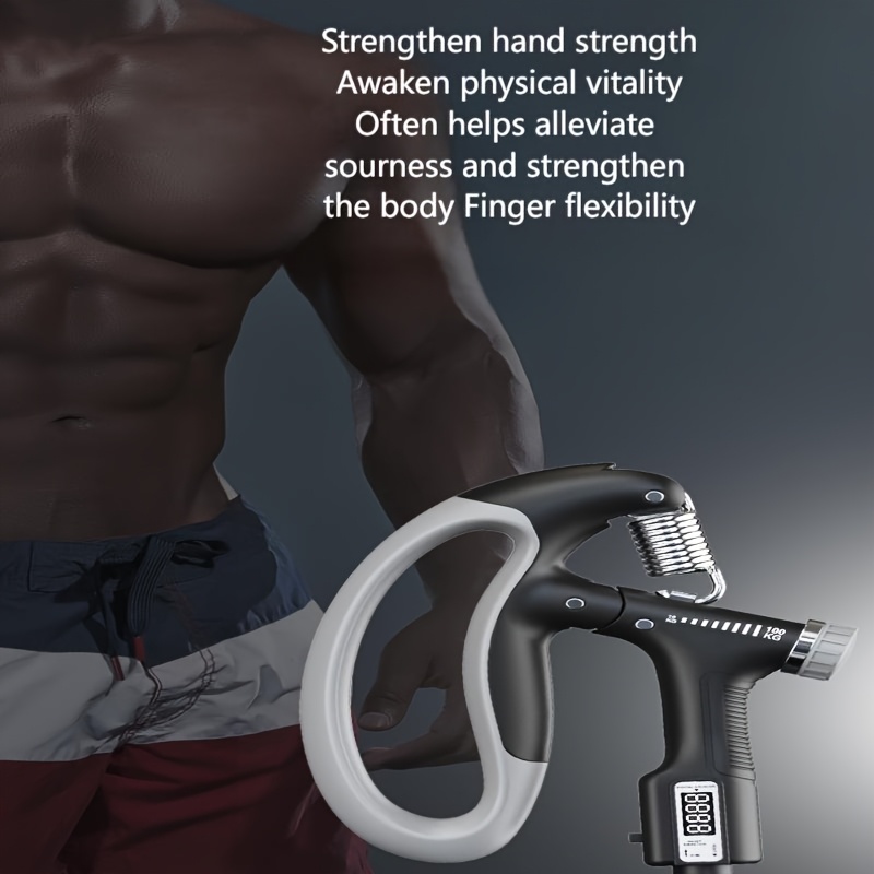 a set of 5 mechanical counting grip strengtheners ranging from 10 100kg designed for professional hand strengthening training with adjustable   this finger trainer enhances muscle coordination and increases hand strength its portable and   making it an ideal gift for   during christmas new year spring festival and labor day it operates without batteries and is suitable for all ages as home exercise Product details 3