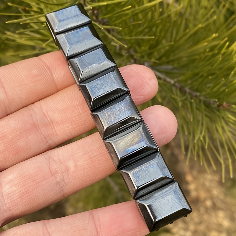 Stylish Silvery Gray Natural Stone Square Pendant