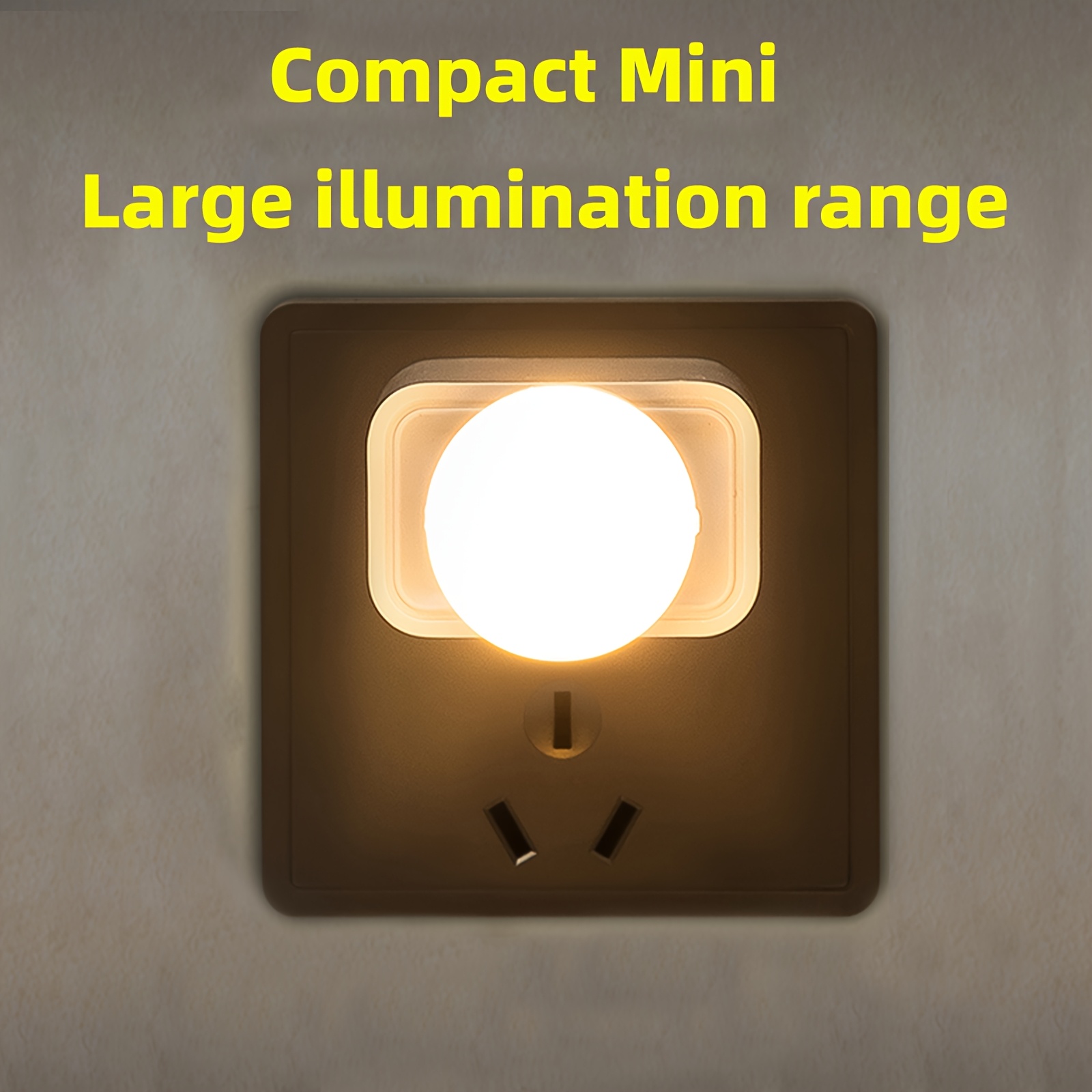 Mini Lámpara de Noche USB con Color Blanco Cálido, Lámpara de Lectura Ojo de Perro, Enchufe USB para Cargar el Ordenador y Batería Externa, Luz Nocturna LED