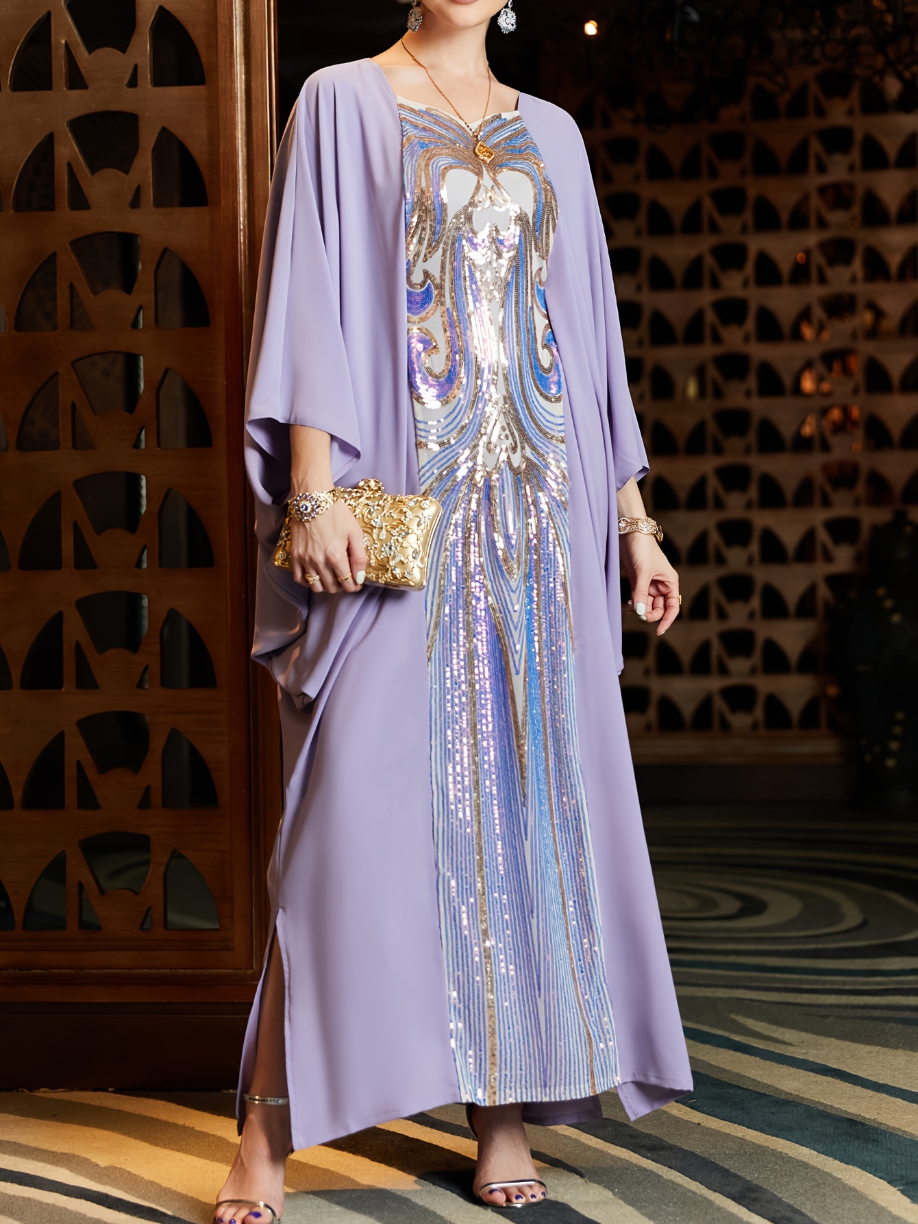 Ramadan Plus Size Boho Kaftan Dress Women's Plus Embroidered - Temu