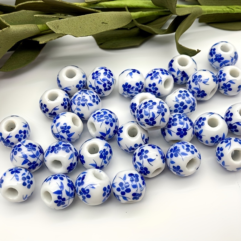 Porcelain beads for store jewelry making