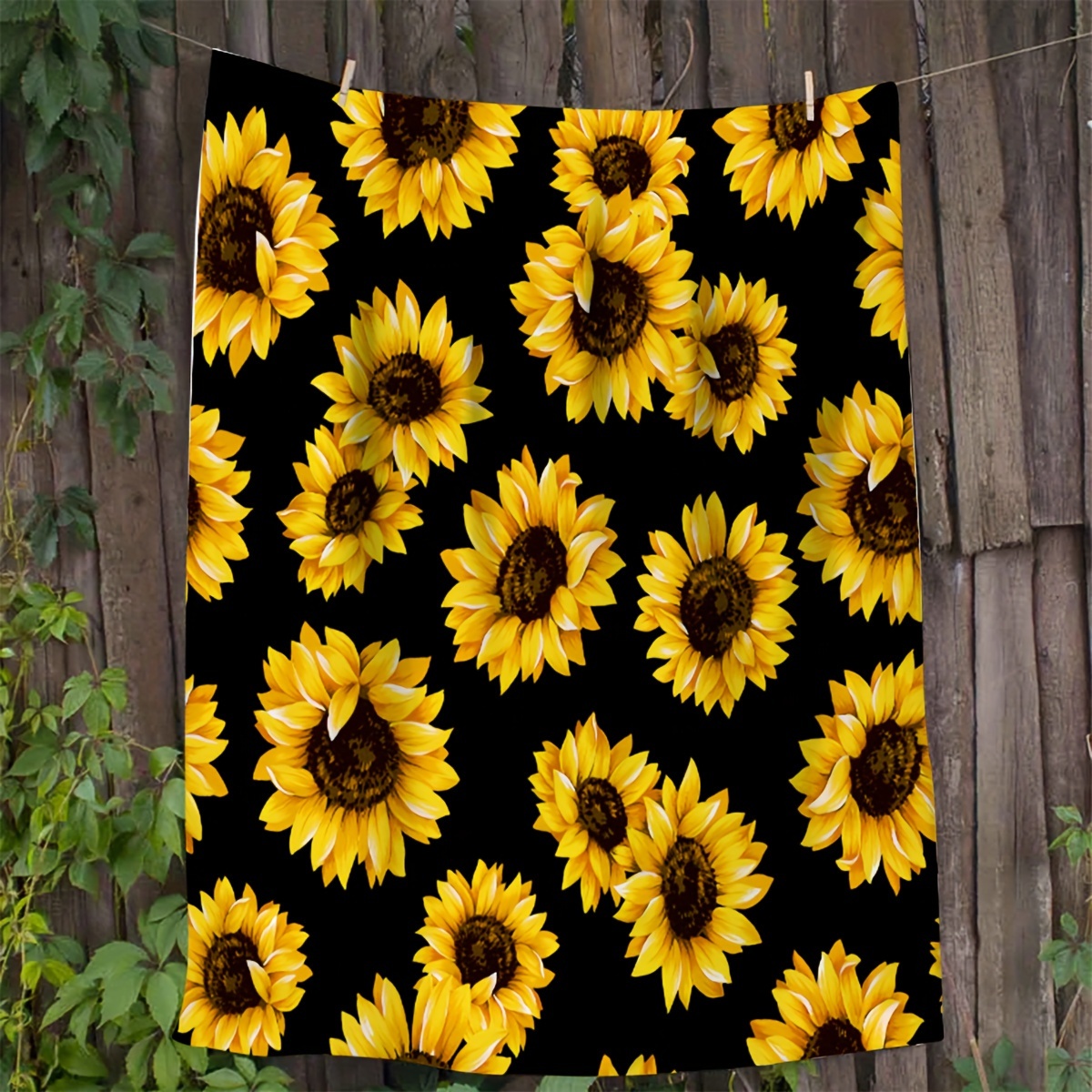 

1pc Print Sunflower Pattern Gift Blanket For Friends Soft Blanket Flannel Blanket Warm Nap Throw Blanket For Bed Sofa Couch