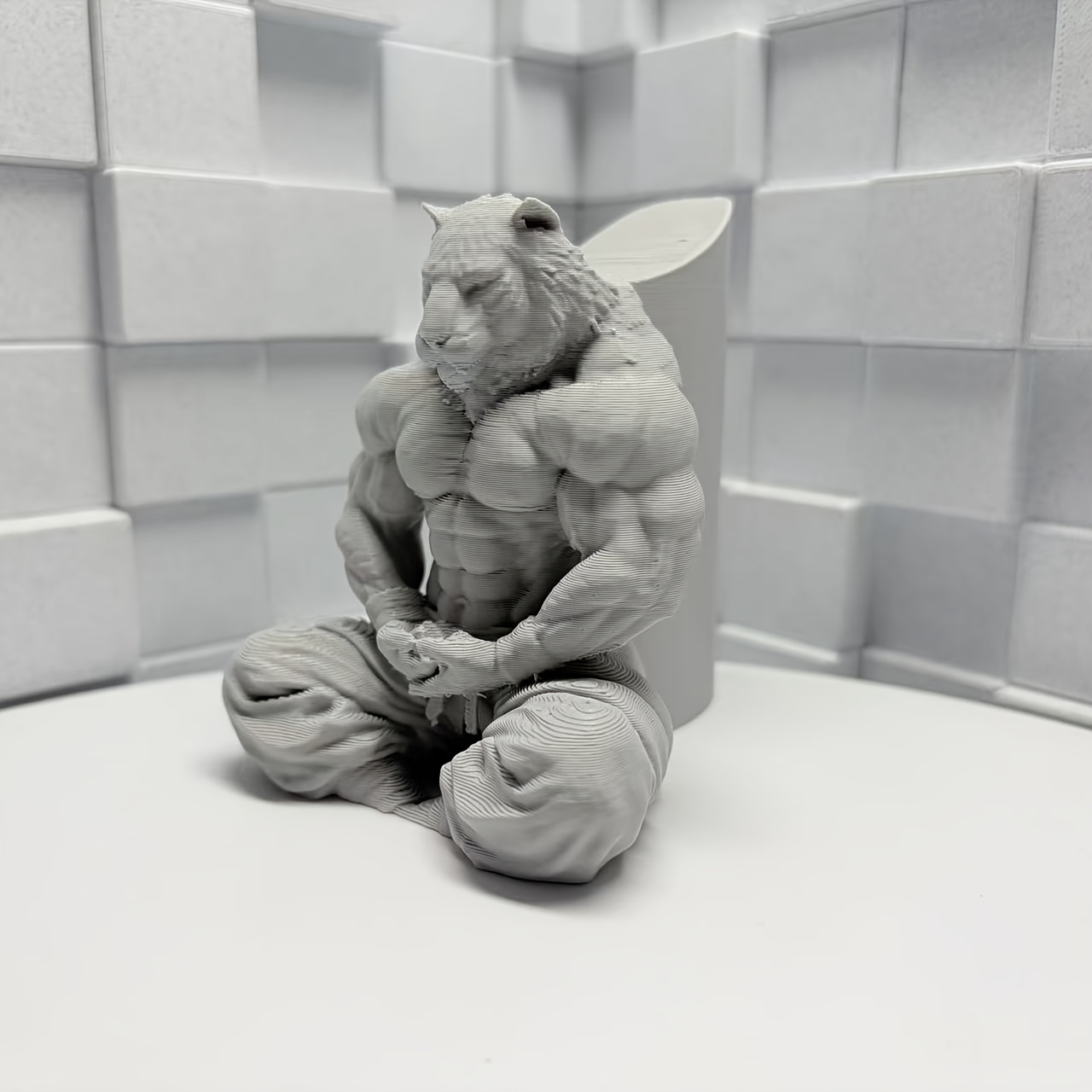 The Tiger in Meditation Style Controller Handle Stand, with Its Unique Design, Serves as Both a Home Decor Piece and a Multifunctional Ornament, Making It an Ideal Gift Choice for Console Gamers