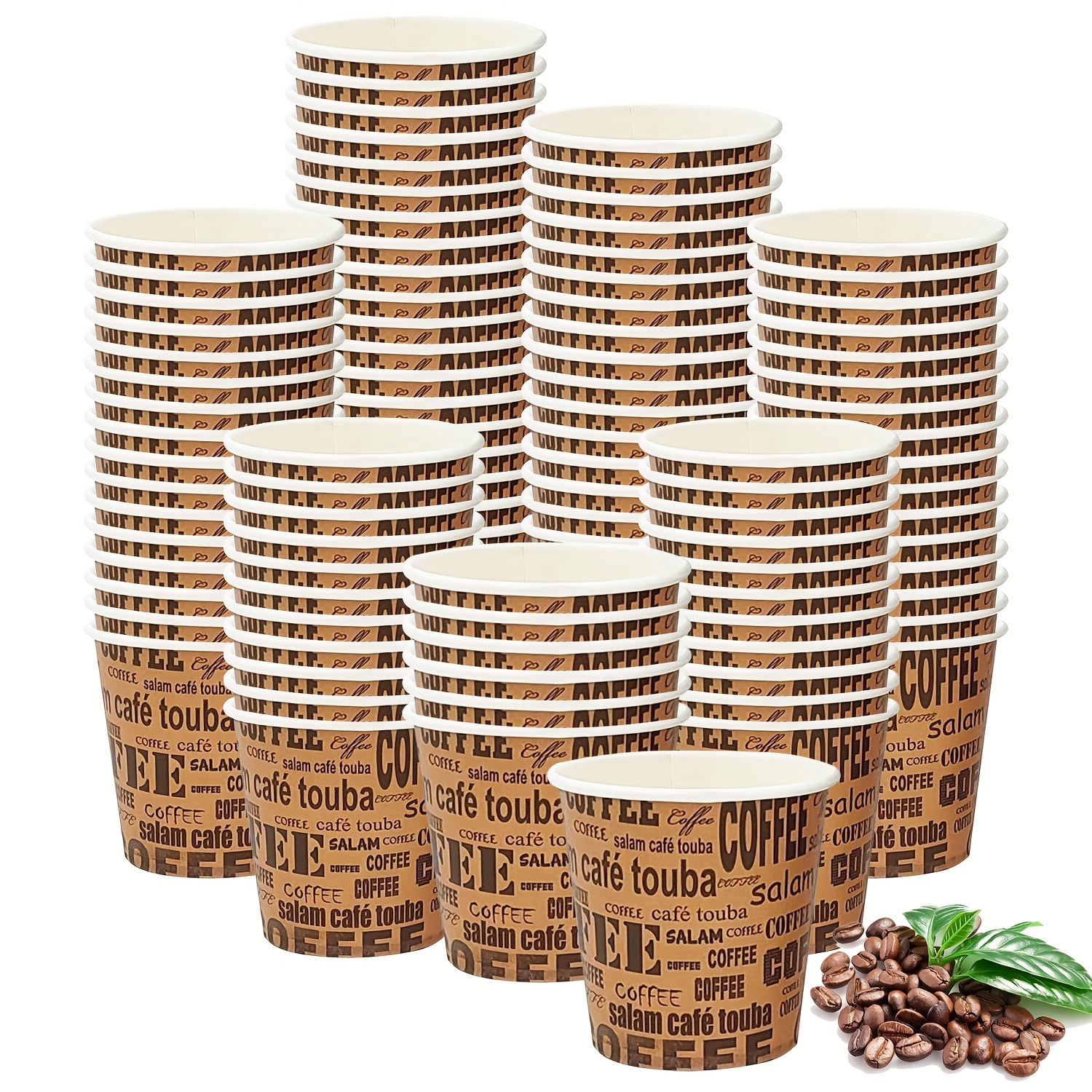 200/100 stück 2oz mini-becher, einweg-kaffeebecher, mundspülbecher, partybecher,   für hochzeiten, geburtstagspartys, outdoor- , desserts, snacks, kaffee, st. patricks tag, ostern, junggesellenabschiede