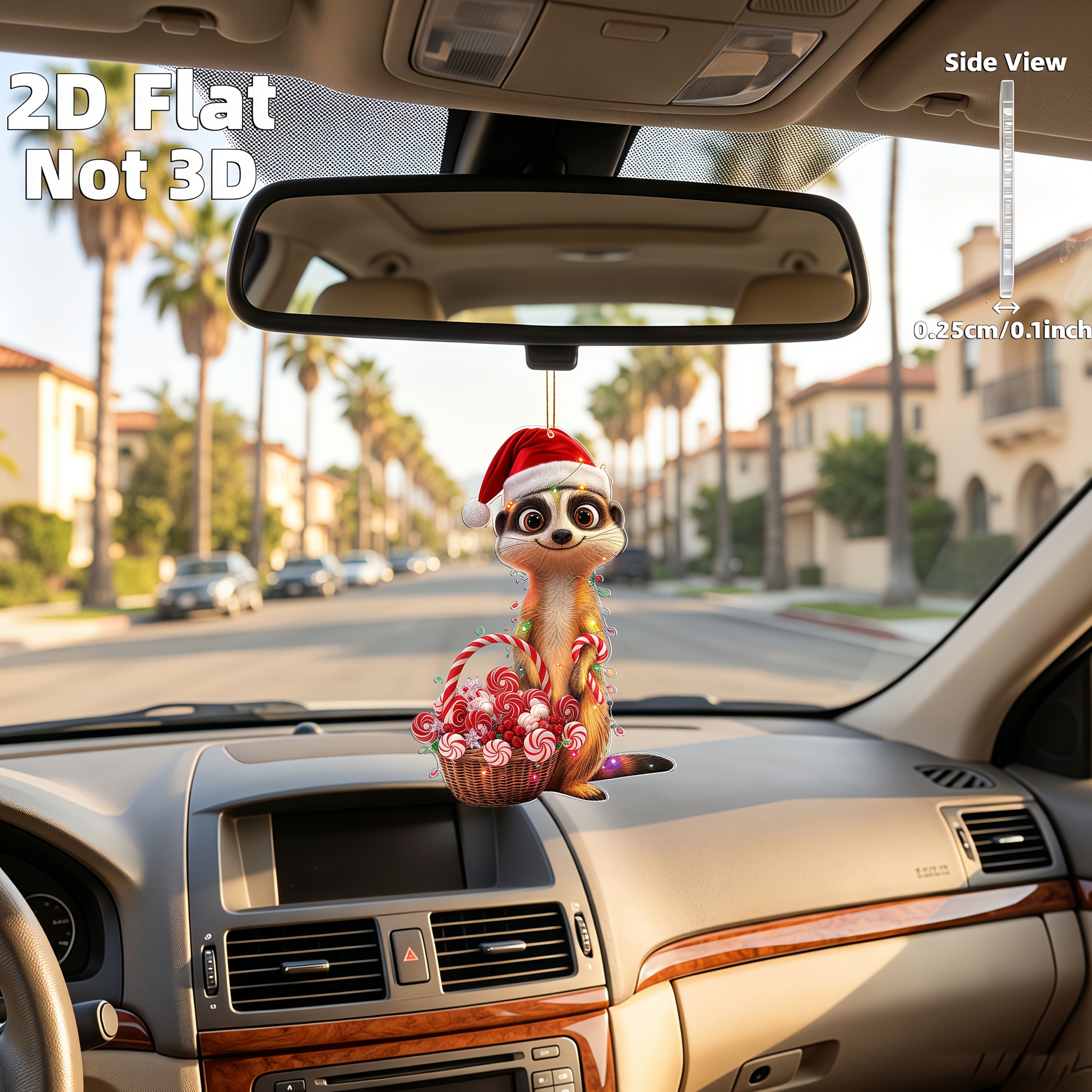 TEMU Adorno acrílico 2D con forma de - Lindo colgante de para decoraciones de árbol de Navidad, colgantes para espejo de coche, mochila, regalo