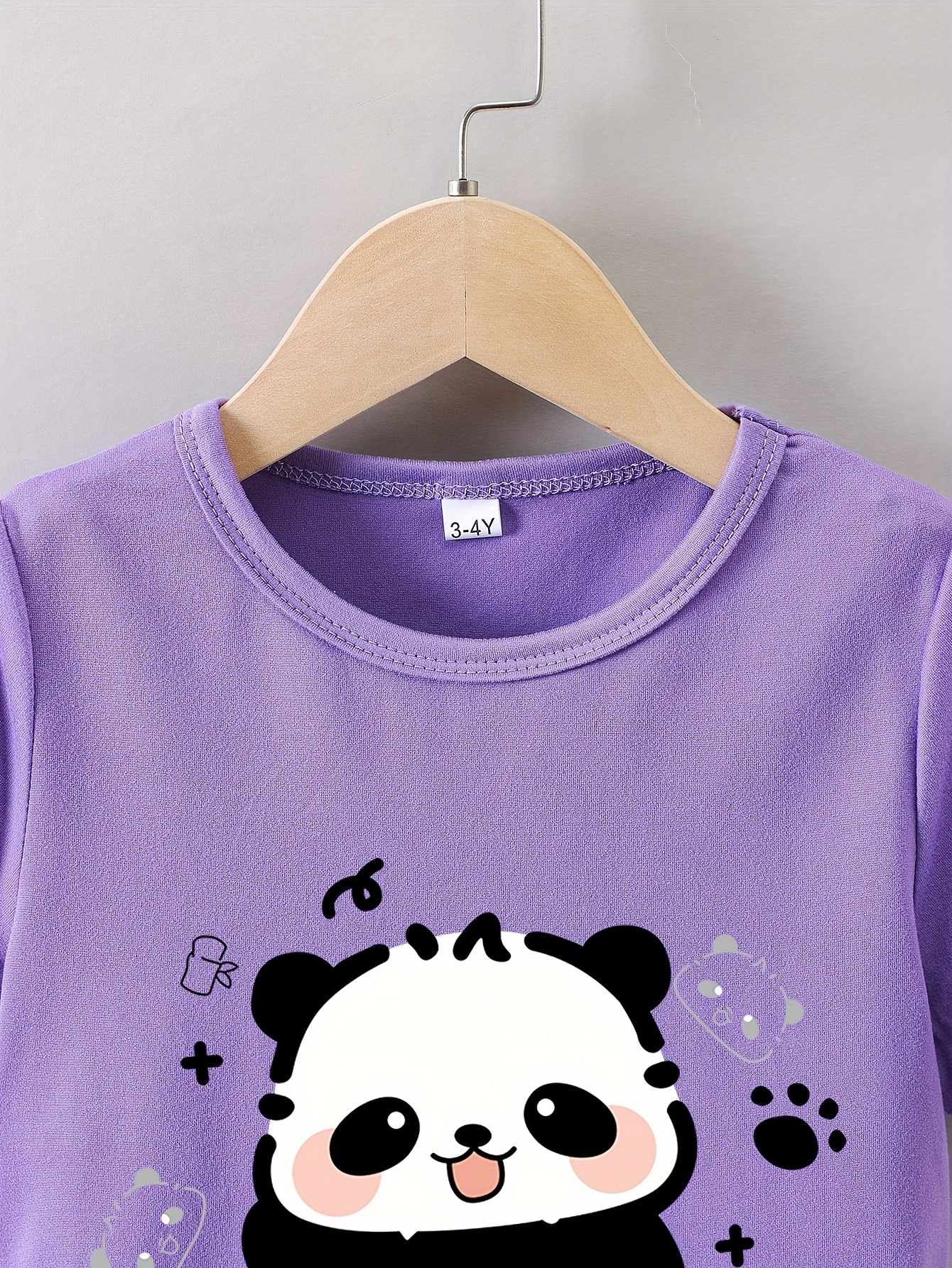 T-shirt Fille Manches Courtes Panda - Marque Forever, Taille 14-16, Rose, Occasion
