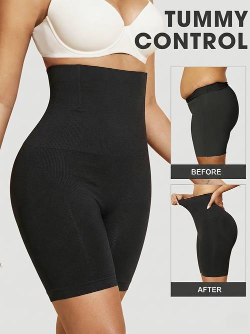 super dehnbare shapewear-shorts mit bund | bauchkontrolle, po-lifter | nahtlose kompressions-oberschenkel-slimmer | anti-scheuer shapewear für frauen, postpartal und für den