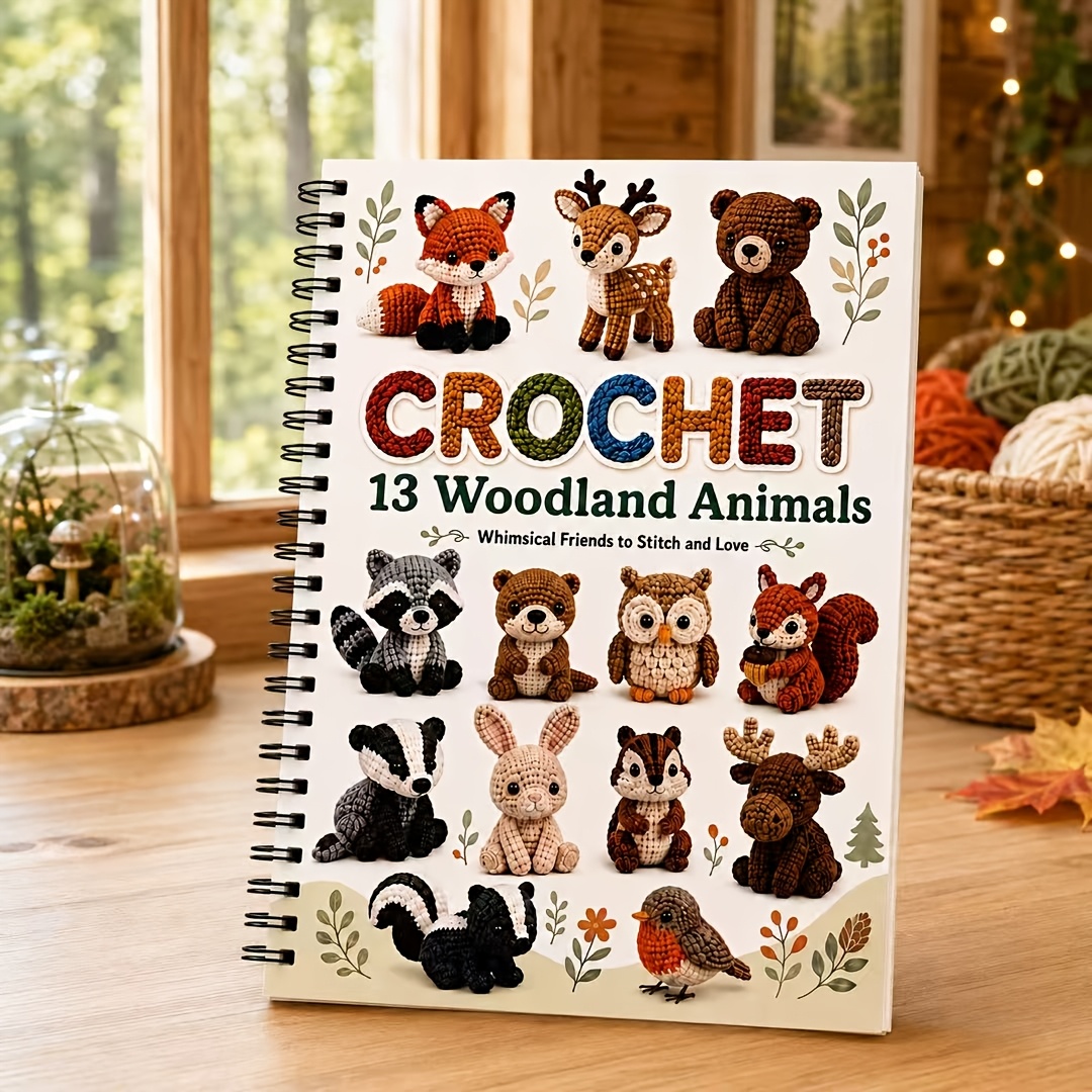 TEMU Guide de de crochet d'animaux de , tutoriel DIY pour poupée tricotée mignonne, convient aux passionnés de à débutants