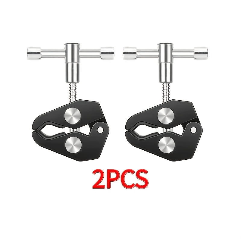 TEMU 2pcs Universal Rv Side Awning Fixing Clips, Multi-functional Camping Tent Hardware Additions. Sturdy Clamps For Rv Roof Side Tents, Essential