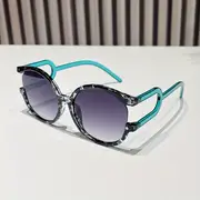 large cat eye sunglasses for women men semi rimless y2k fashion gradient lens sun shades for beach party prom details 9