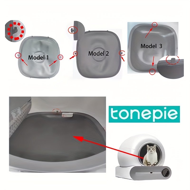 poza articolului pad pentru   litiere   pentru pisici, coș de colectare, ușă, sac de gunoi, capsule de bază, ventilație, tavă pentru litiere, fără baterie