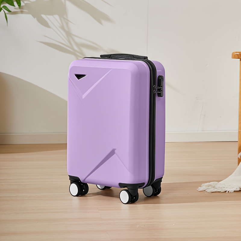 TEMU Fashionable Irregular Personalized 20-inch Travel Suitcase For Business Trips, Featuring A Telescopic Handle, Universal Wheels, And A Password