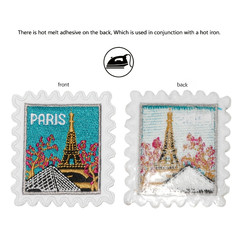 1-pack Paris France Embroidered Iron-/sew- Patch Suitable For Clothes, Backpacks, Scrapbooks - , Louvre Landmarks With Multicolor French Travel Souvenir Decoration