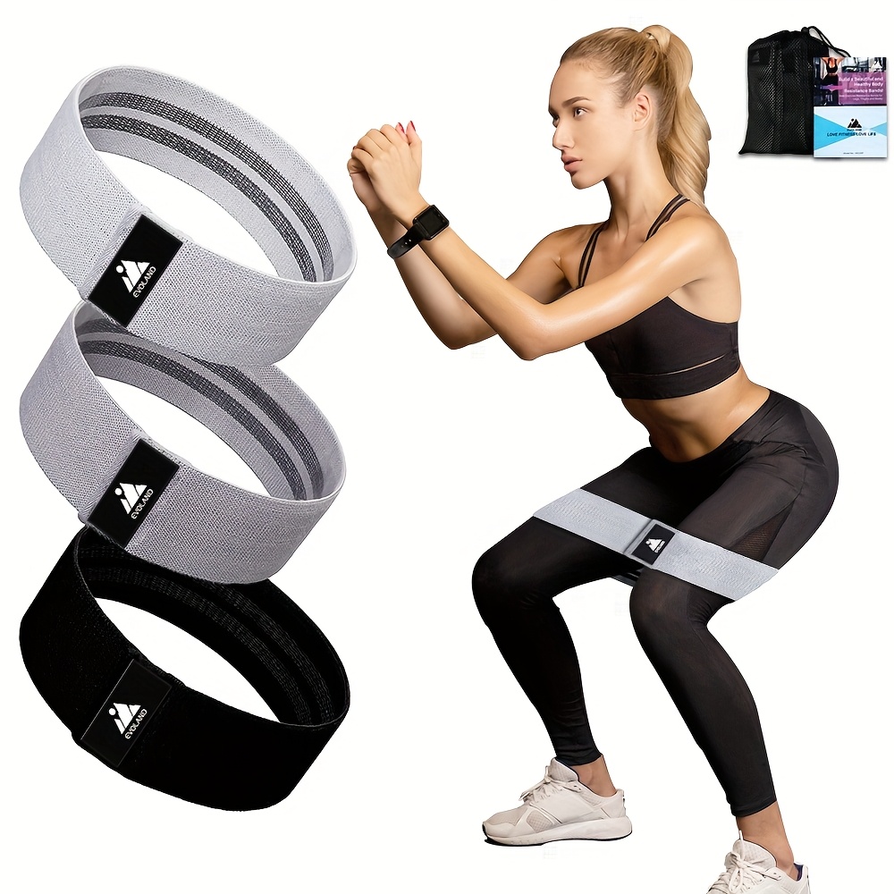 

3pcs Set For Leg & Butt Training - Workout Bands With Varying Levels Of Resistance, Non-slip Fabric, Ideal For Home Gym Fitness Enthusiasts