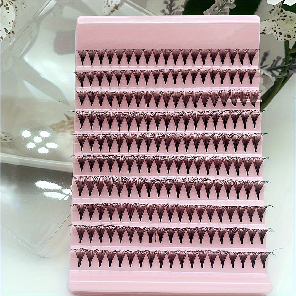 Image of 190pcs Premade Fans Eyelash Extensions, 10d Thickness 0.07mm C/d Curling 9-16mm Eyelashes, Middle Stem Premade Fans Lash Extensions, Used For Weddings, Parties, And To Create Eye Makeup