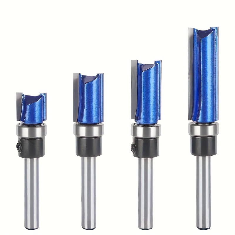 Plus Professional 1/4"" Shank Pattern Flush Trim Router Bit, Flush Trim Wood Cutter, Ultra-precise, Seamless Cuts - Durable & Versatile, Smooth Milling & Detailed Finishing