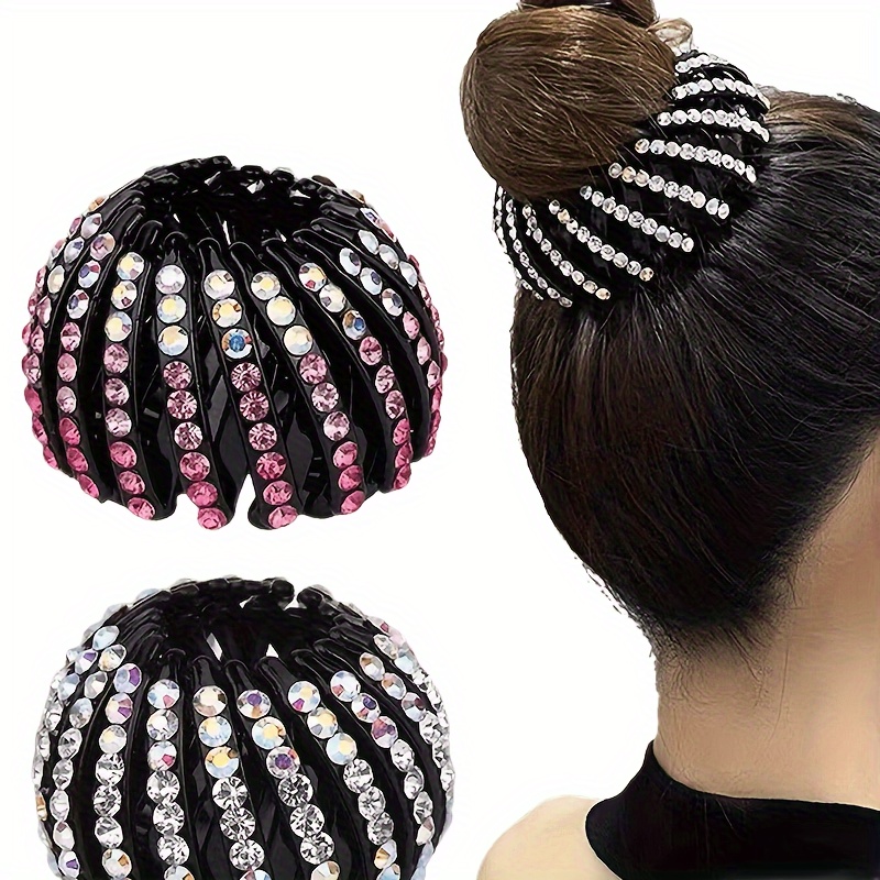 Elegant Bird Nest Magic Hair Clip - Sparkling Rhinestone Ponytail Holder With Non-Slip Grip, Strong Hold For Women And Girls - Fashionable Hair Accessory details 5