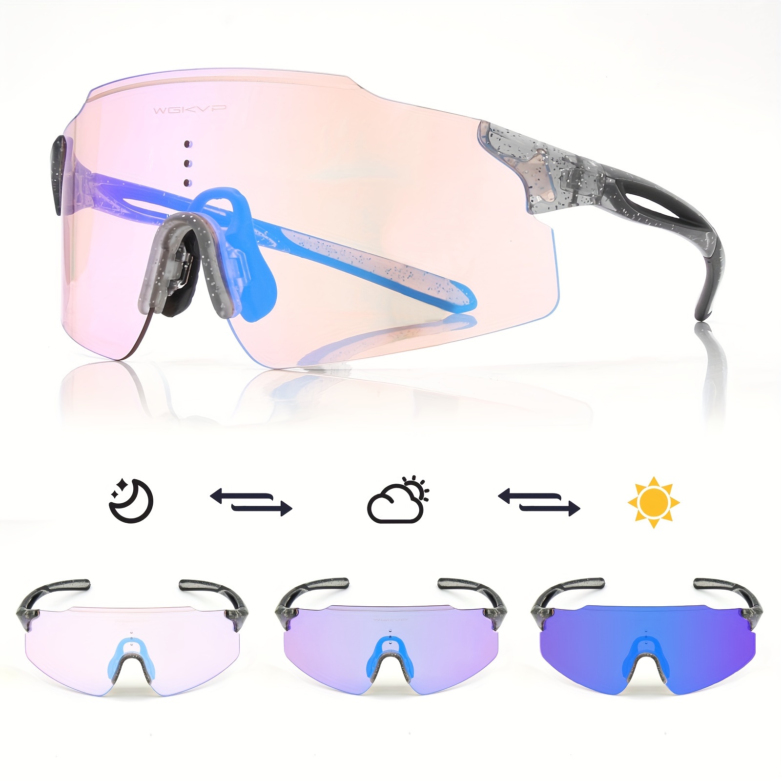 Photochromic Polarized Sports Sunglasses For Men - Temu Canada