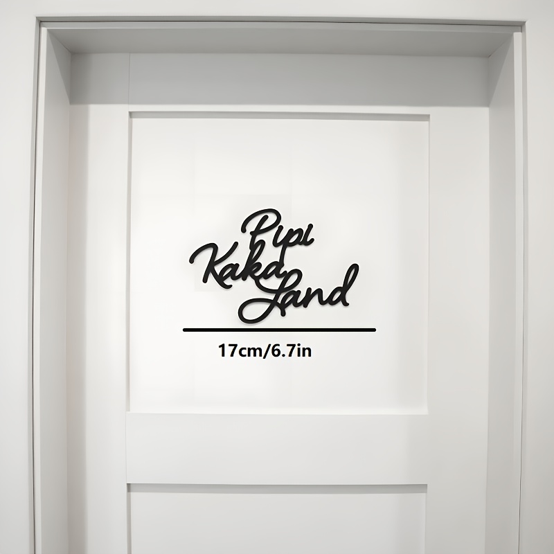 E-shop Pipi Kaka Land" Toilettenschild – Humorvolles, an der Tür montiertes Badezimmerschild mit Schriftzug, unregelmäßig, geeignet für