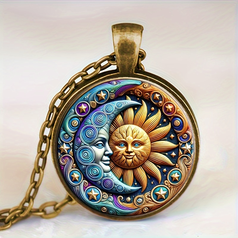     pendant necklace fashionable bronze alloy with glass gemstone     parties 3
