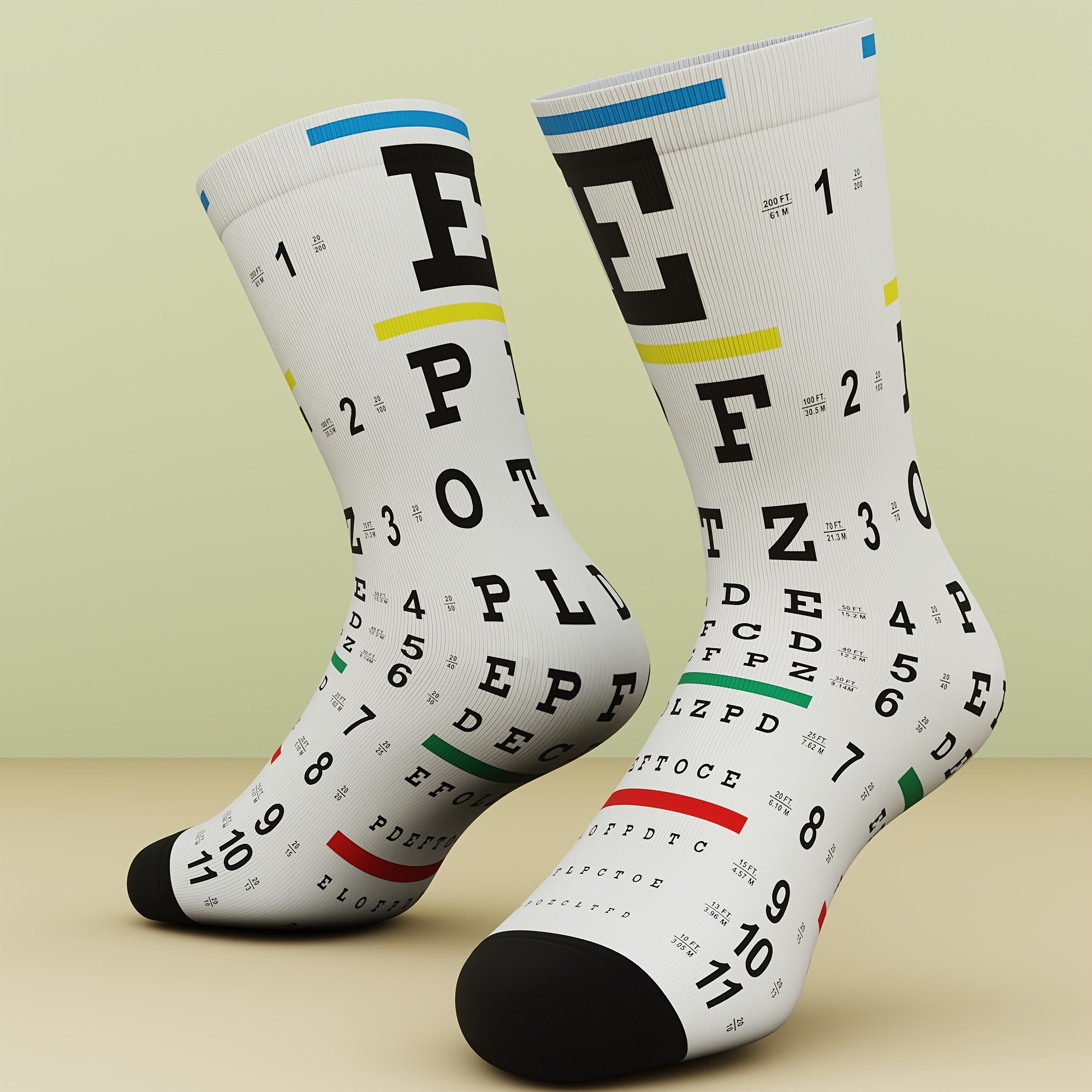 TEMU 1 Pair Of Unisex Socks With Chart Pattern, Fun And Stylish, For Outdoor Sports, Comfortable And Breathable, Suitable For , A Novelty Sock Gift,