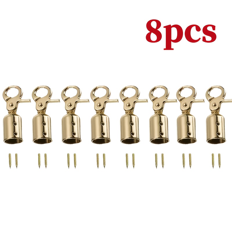TEMU Set di 8 Chiusure per Borse con Chiusura a Regolabile - Robusti Ganci in Metallo con di Sicuro, Ideali per Borse, Portafogli, Cinture e Progetti