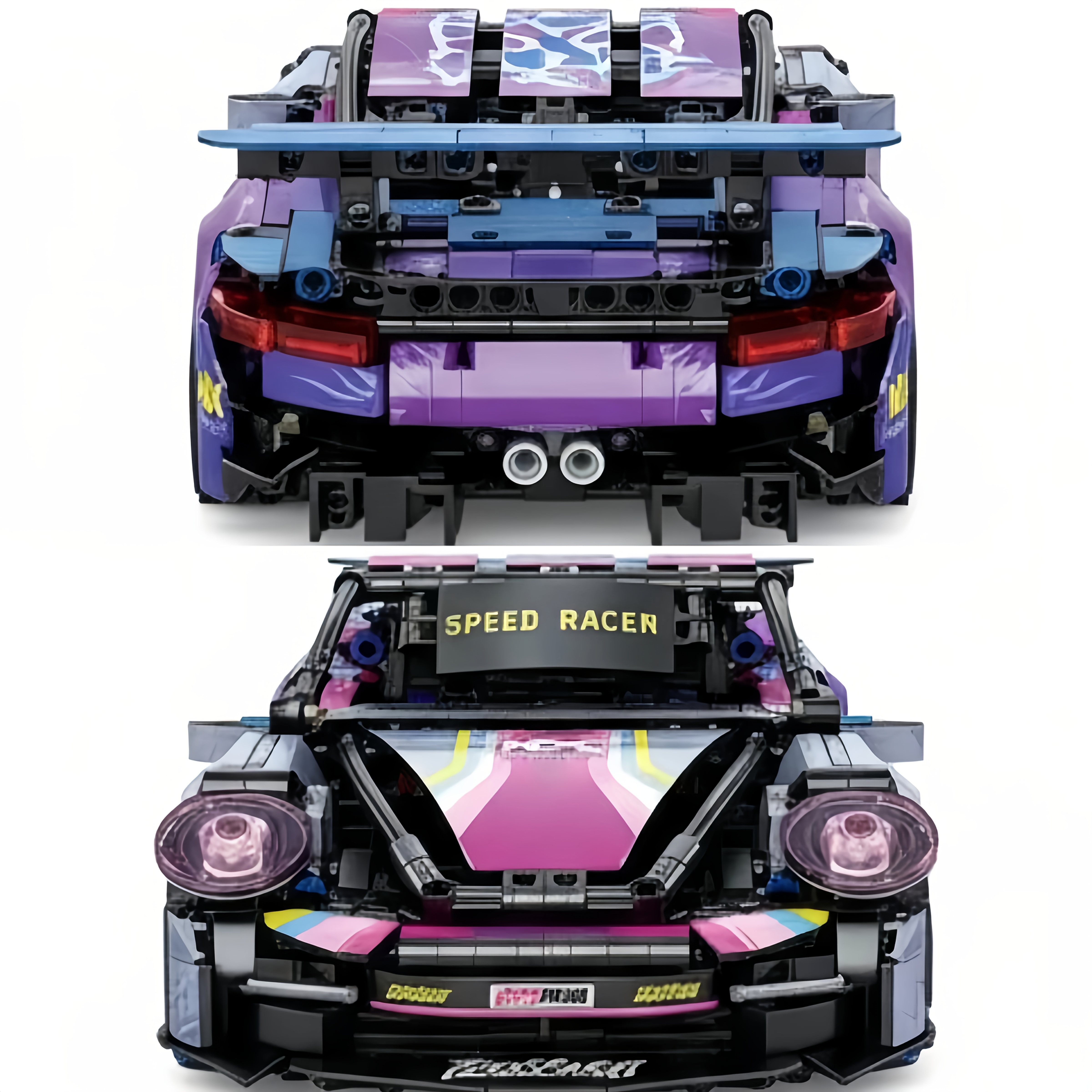 2026 Exquisite Colorful Sports Car Building Block Model